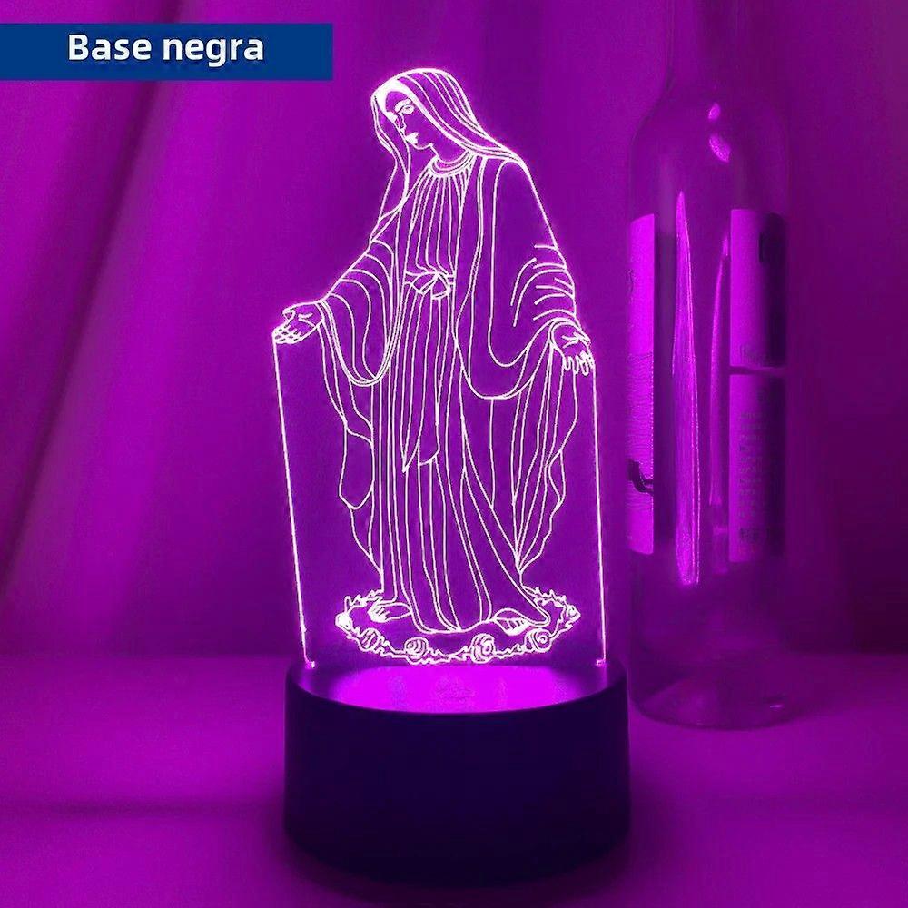 3D Jesus Illusion Night Light 7 Colors Changing with Remote Control Christian Decorative Table Lamp LED Lighting