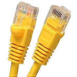 100ft Cat.5e Molded Snag-Free Ethernet Patch Cable, Yellow, High-Speed Network Cable for Router and Computer Connectivity