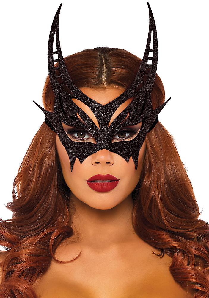 Women'S Black Glitter Mask