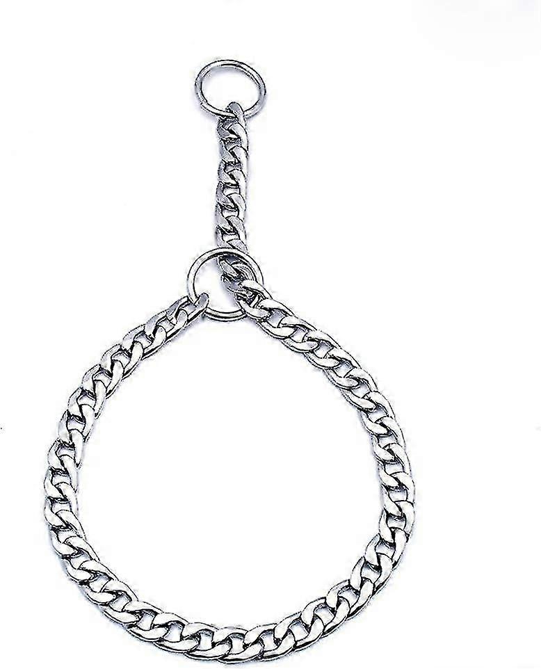 Solid Iron Metal Chain Adjustable Large Dog Pet Training Collar