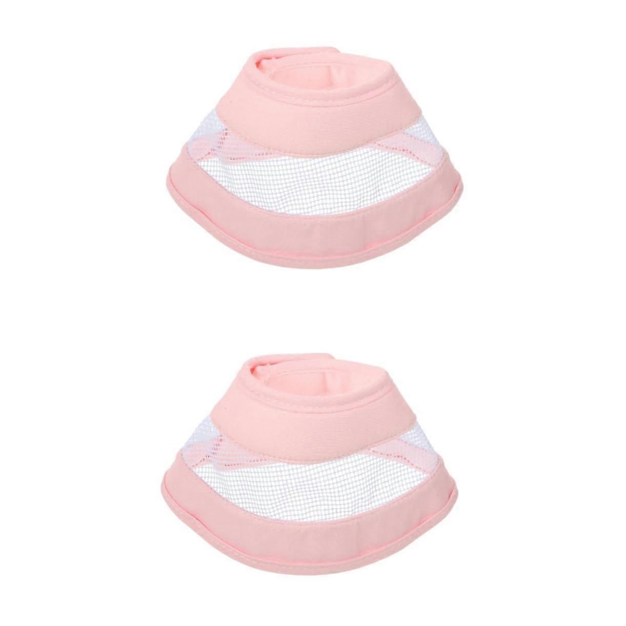 Surgery Recovery Cat Collar Soft Cone Collar for Kittens, Comfortable Neck Protection, Adjustable Size, Pink Color