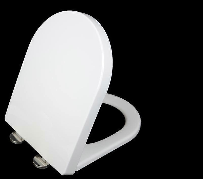 Adult Toilet Seat Thickened Toilet Lid, Slow Down Quick Release Lid, PP Toilet Lid (9012 Double Press Type Top with Generous U)