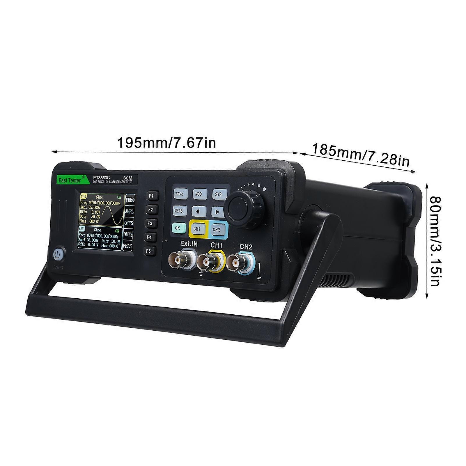 East Tester Two-Channel Function/ Arbitrary Waveform Generator 60MHz Frequency Meter ET3360C Pulse Signal Source 200MSa/s Sampling Rate