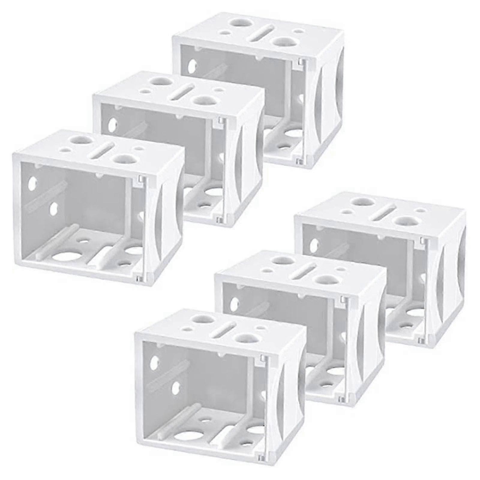 6 Pcs Blinds Mounting Bracket End Cover Box for Inside or Outside Window Installation