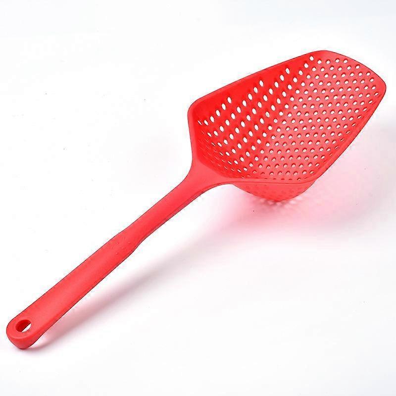 Durable Leak-Proof Plastic Filter Spoon, Kitchen Cooking Tool for Blanching Vegetables, HOT Pot, Frying, with Handle Drainage Shovel and Ice Shovel