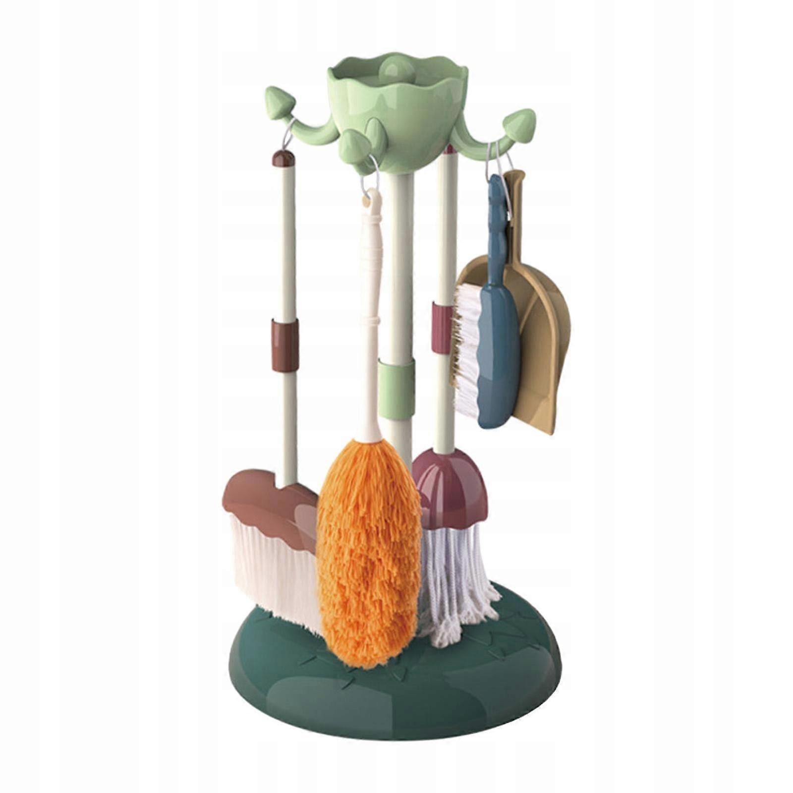 Kids Cleaning Set Mop Duster Hand Brush Pretend Cleaning Play Set Boys