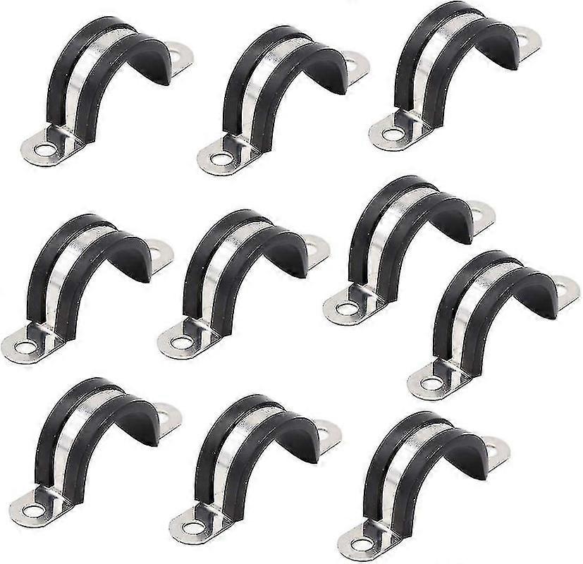 10部分25mmのUパイプ クリップゴム クッション性ケーブル クランプ ゴムはUクリップを裏打ちしました Epdmのゴムは土台ブラケットを裏打ちしました -