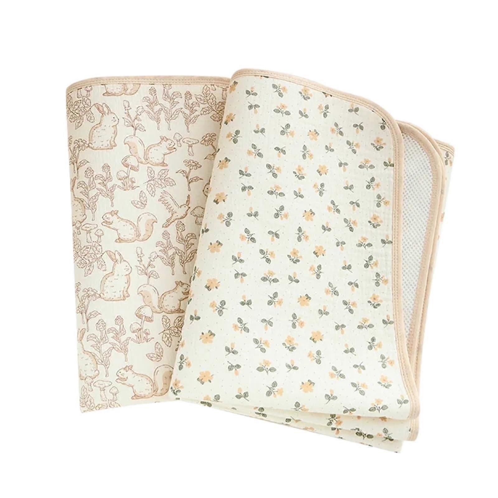 Washable Bed Pad 2 Pack Large Waterproof Diaper Changing Pad Covers for Bedding, Machine Washable and Durable