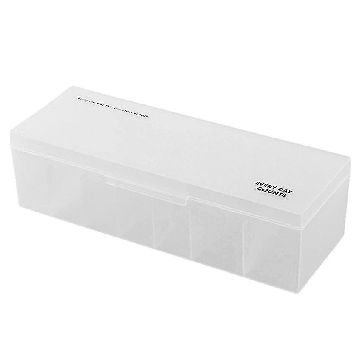 Cord Storage Box - Size Partition Charger Cord Organizer Box,Covered Design Cable Management Safe Box for Desk Organizer