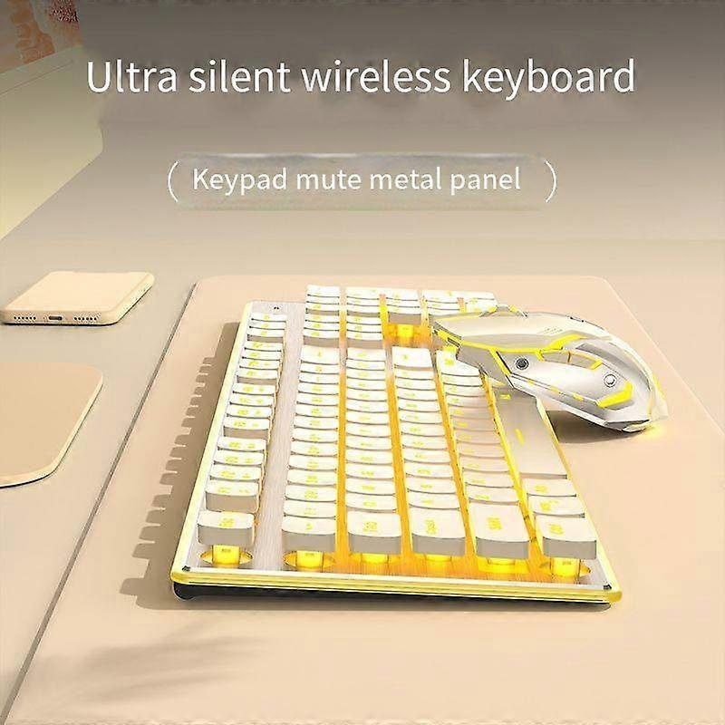 Wireless Keyboard 108 Keys Mute Ultra-Thin High Appearance Level Gaming Computer Peripheral Office Typing Keyboard
