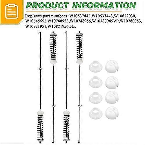 W10780045 W10821956 W10537442 Washer Suspension Rod Kit Whirlpool