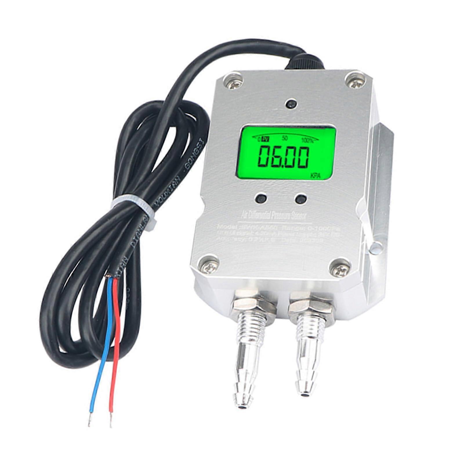 PoBaKra LCD Digital Difference Pressure Transmitters Dry 420mA Wind Difference Pressure Sensor Gauges