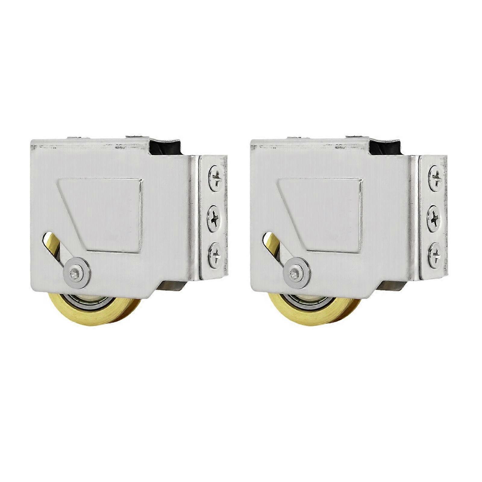 2pcs Practical Stainless Steel and Brass Bearing Rollers for Smooth Sliding Door and Window Operations Daily Use