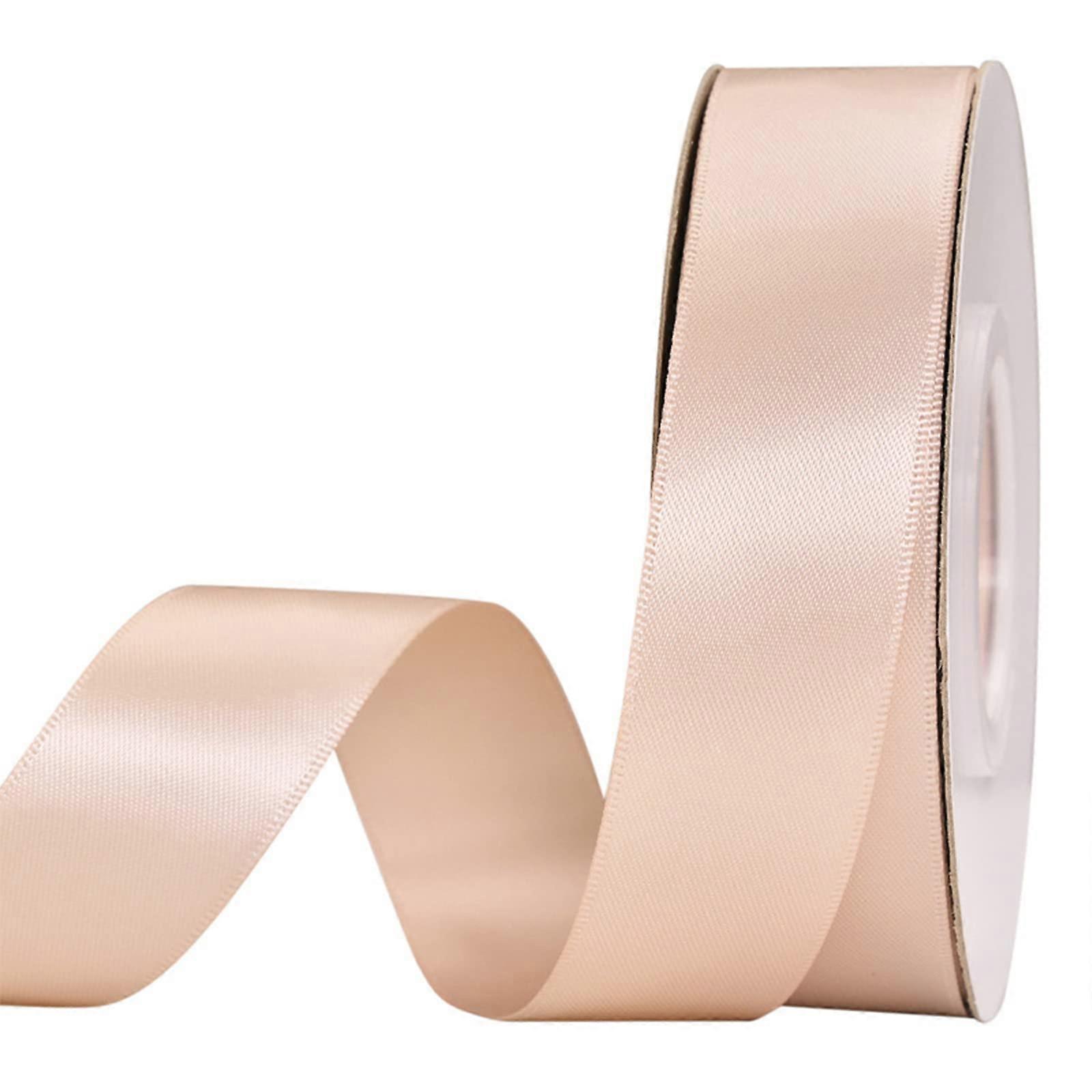 Ribbons Satin Ribbon Rolls Ribbons Used for Decoration and Arrangement on Anniversaries, 3 Mm Wide and 500 Yards Long,Pink (Color : Apricot)