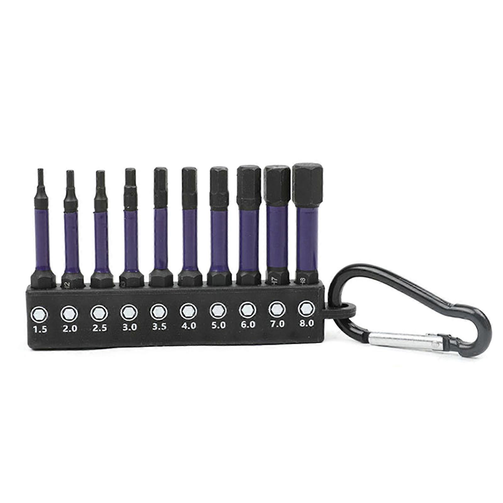 Magnetic BatchHead Impact Strong Electric Screwdriver Bit Set Magnetic Case H 1.5-H 8 Head Bit Antislip Waterproof