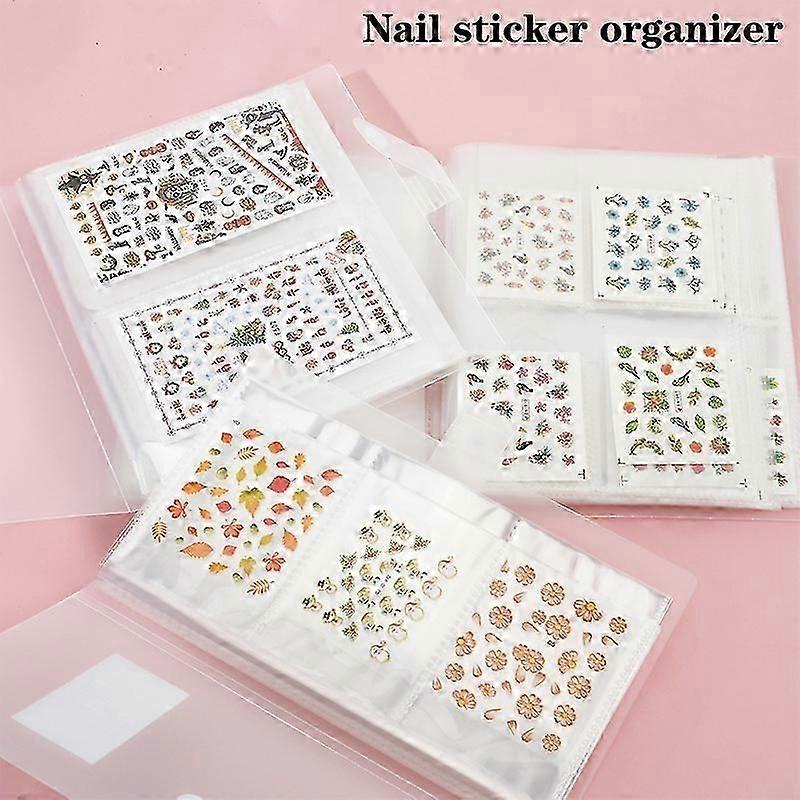 1PCS 84 Grid Album Storage Book For Nail Art Stickers Collecting Tool Gather Decal Transparent Organizer Manicure Notebook