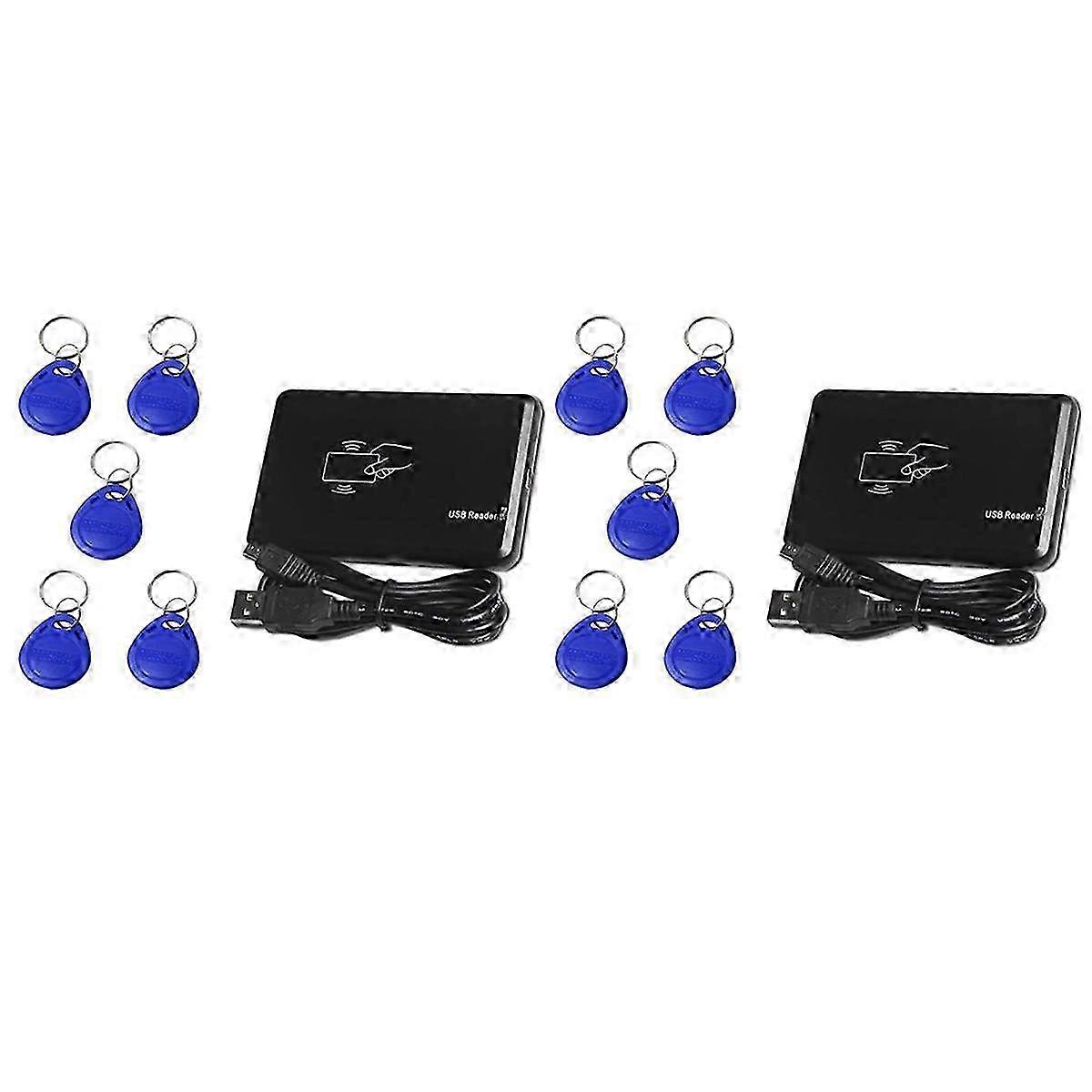 2X USB RFID Reader ID Card Reader Contactless Card Reader for EM4100