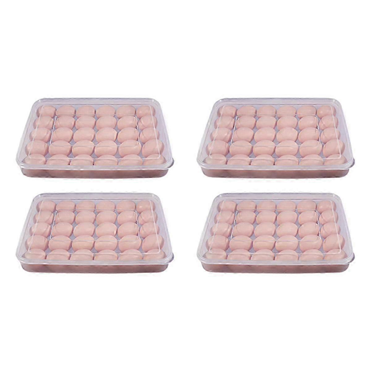 Egg Container, Refrigerator Deviled Egg Tray Carrier with Lid for 60 Eggs - Plastic Fridge Stackabl