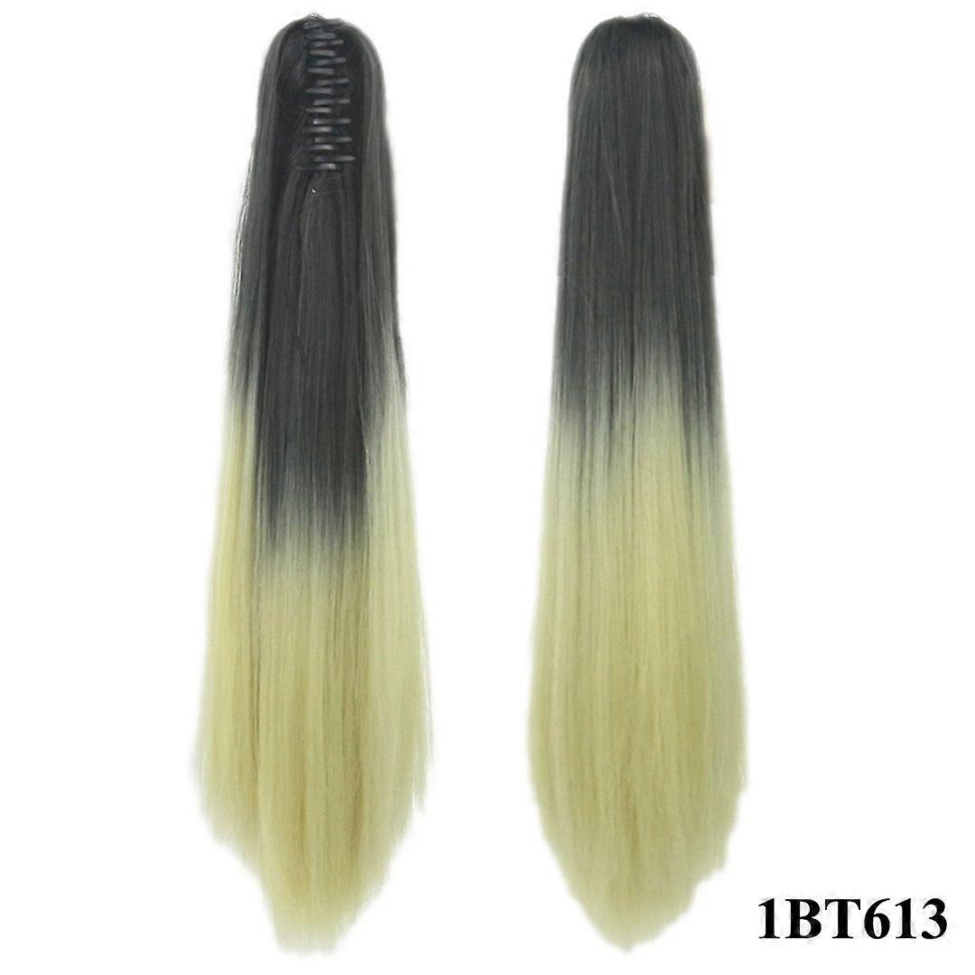 Long Straight Synthetic Hair Claw Ponytail Hairpiece Clip In Pony Tail Hair Extension Headwear Hair Accessories  T1B350 24inches