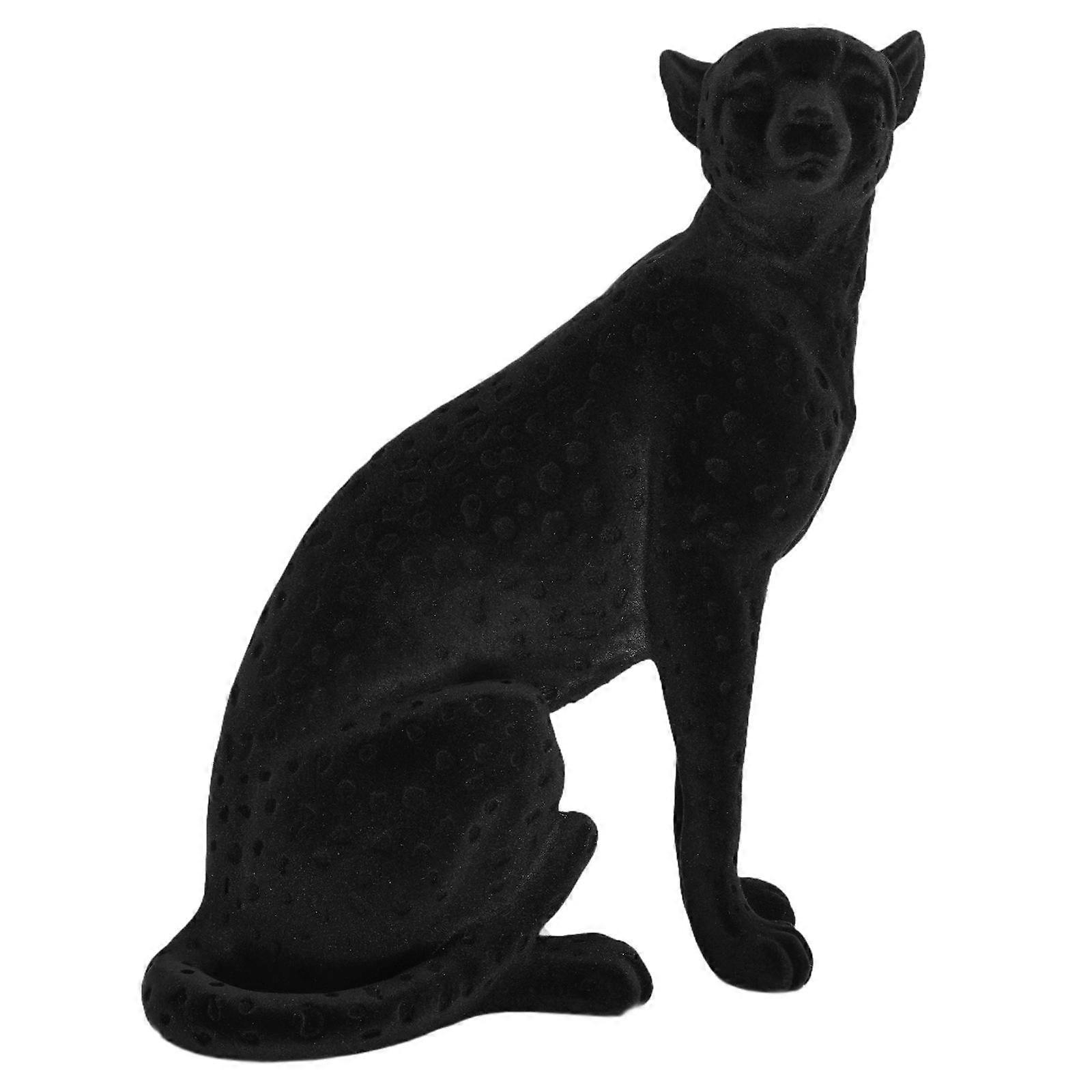 Leopard Statue Gift Collectible Resin Figurine for Indoor Desktop Bookshelf