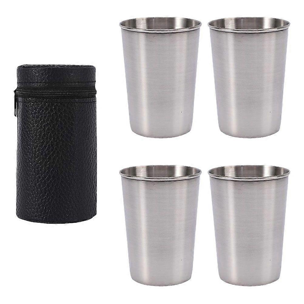 1 Set Camping Metal Cups Multi-function Wine Cups Convenient Drink Cups