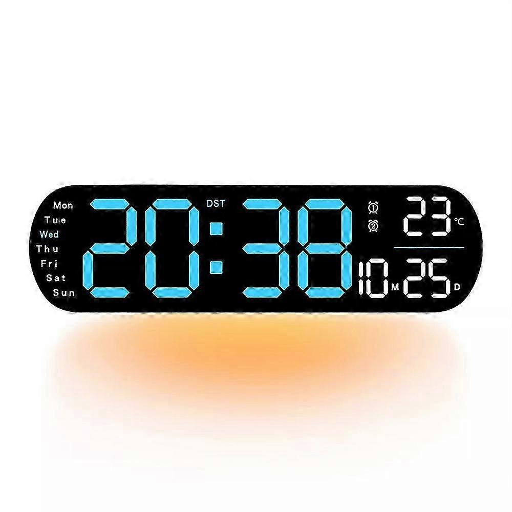 Sakerplus Multi Functional LED Display Clock, Digital Wall Clock
