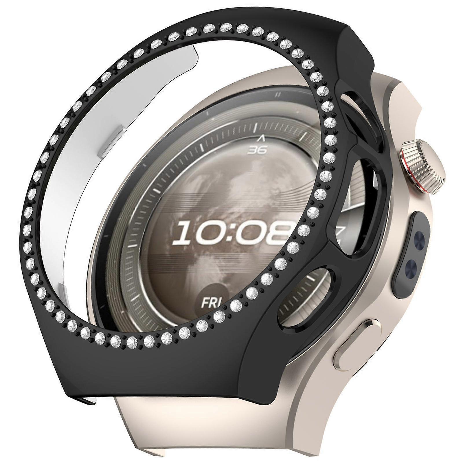Single Row Diamond Half Coverage Hollow PC Watch Protective Case
