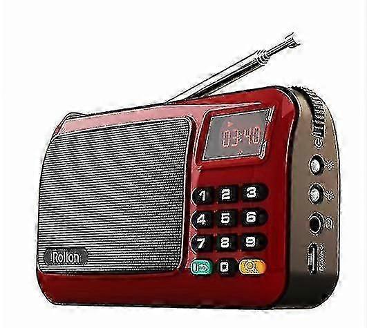 Portable Pocket Mini Radio Lcd Digital Displayred