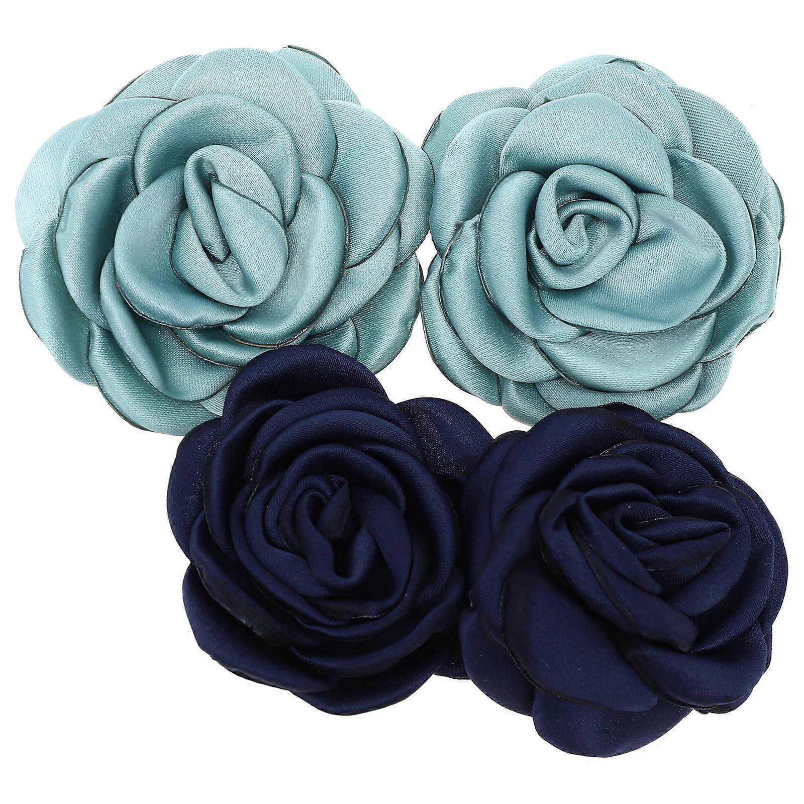 2 Pairs Fabric Flowers for Shoes DIY Shoe Embellishments for Weddings, Parties & Daily Wear Easy to Attach Decorative Accents