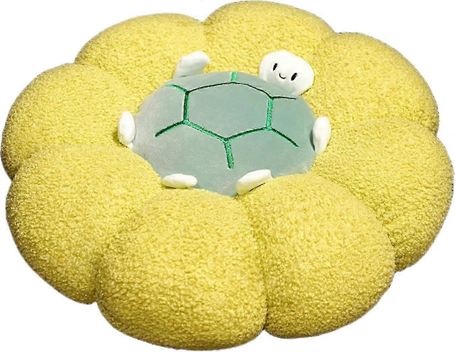 Cute Cartoon Animal Petal Shape Cushion for Home Decoration �C Plush Backrest Pillow (17.7in, Ginger) Suitable for Various Furniture