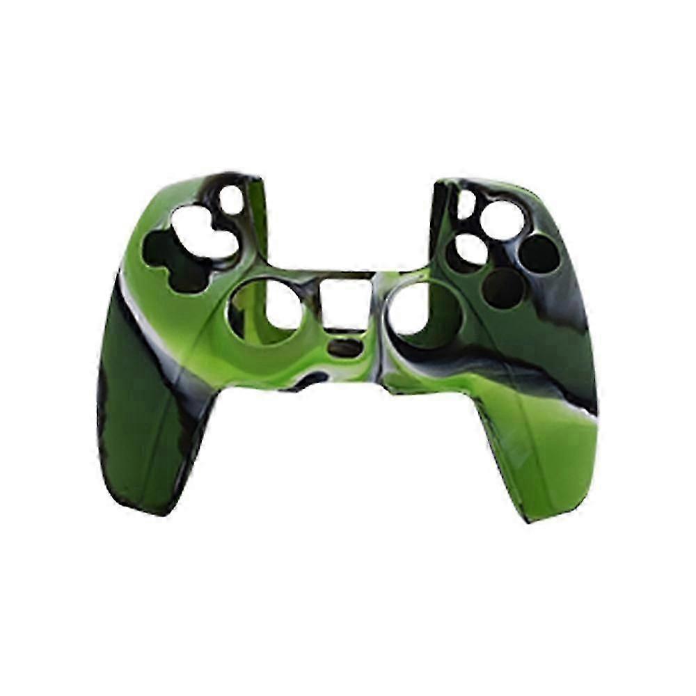 Soft Silicone Protective Case for PS5 Controller-Camouflage Green