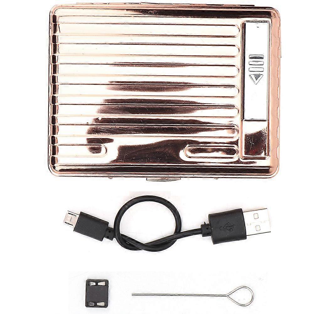 2025 Latest Model  Vintage Rechargeable USB Charging Lighter Cigarette Case