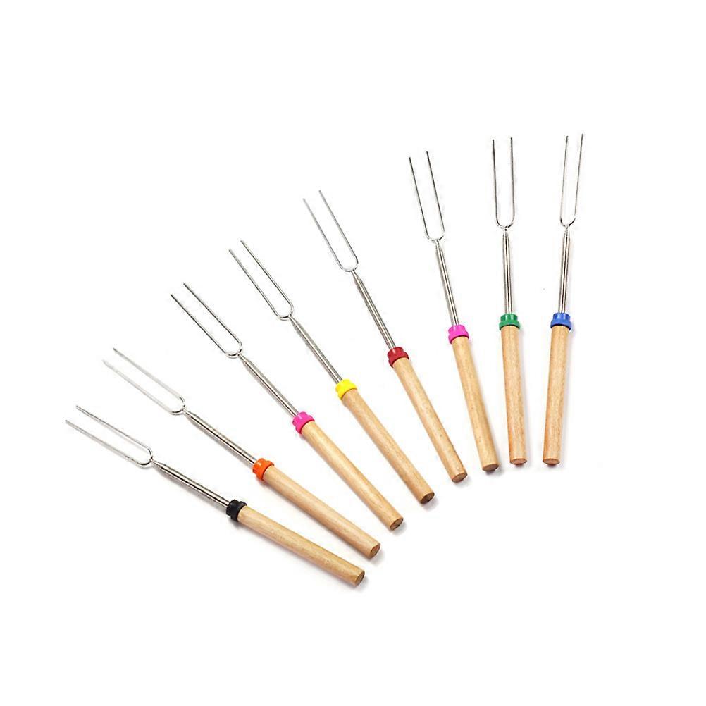 Hot Dog Roasting Fork Stainless Steel Telescoping BBQ Fork for Camping Trips or Backyard Parties