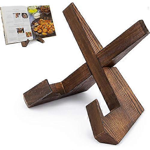 Recipe Book Stand for Kitchen, Wooden Cookbook Holder, Farmhouse Cook Book Stand