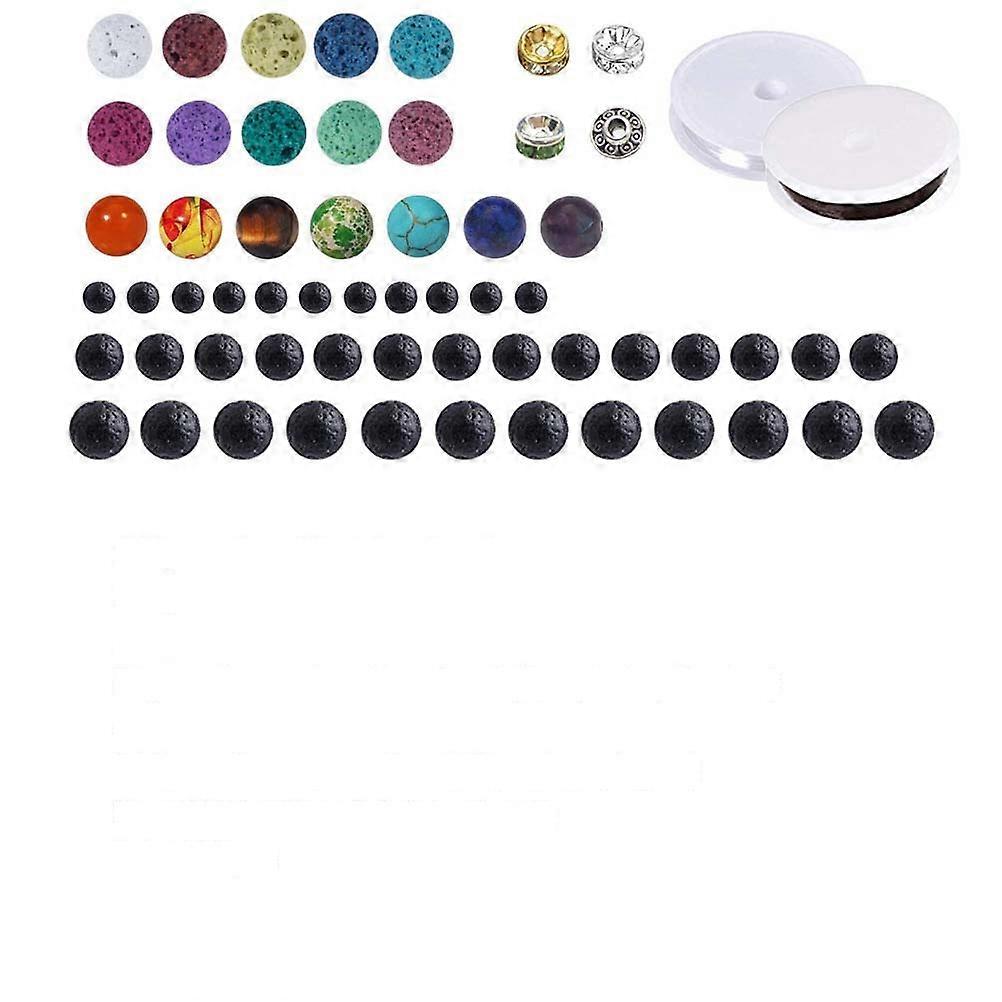 ジュエリー作りキット溶岩石ビーズキットDIYプロジェクト天然石0.8 * 0.8cm職人1セット