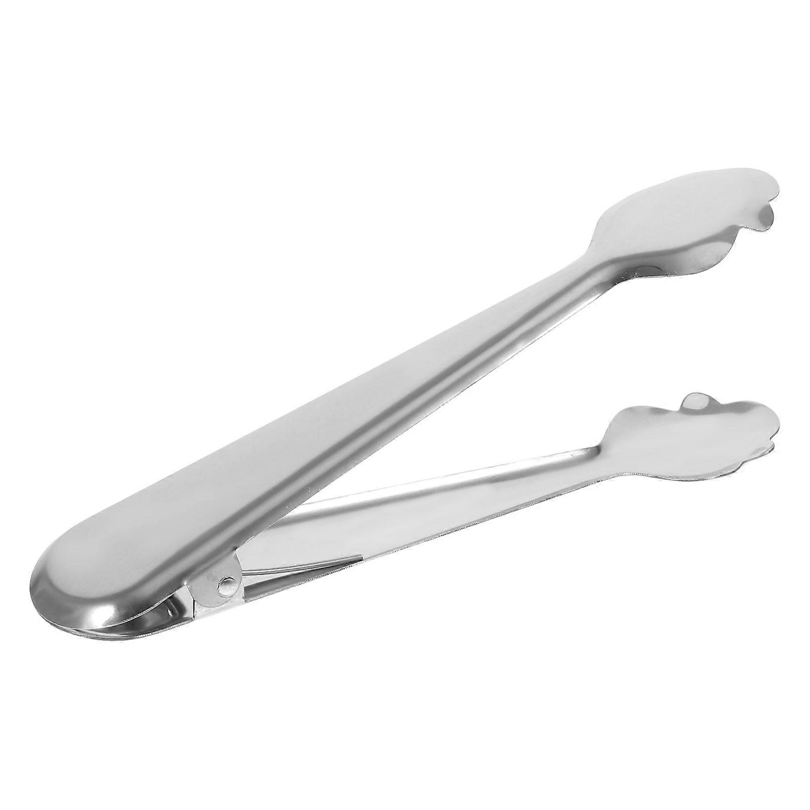 Multipurpose Barbecue Clamp Non-Slip Grilling Tool For Chefs Silver 18.5X3.5X2CM 1Pc