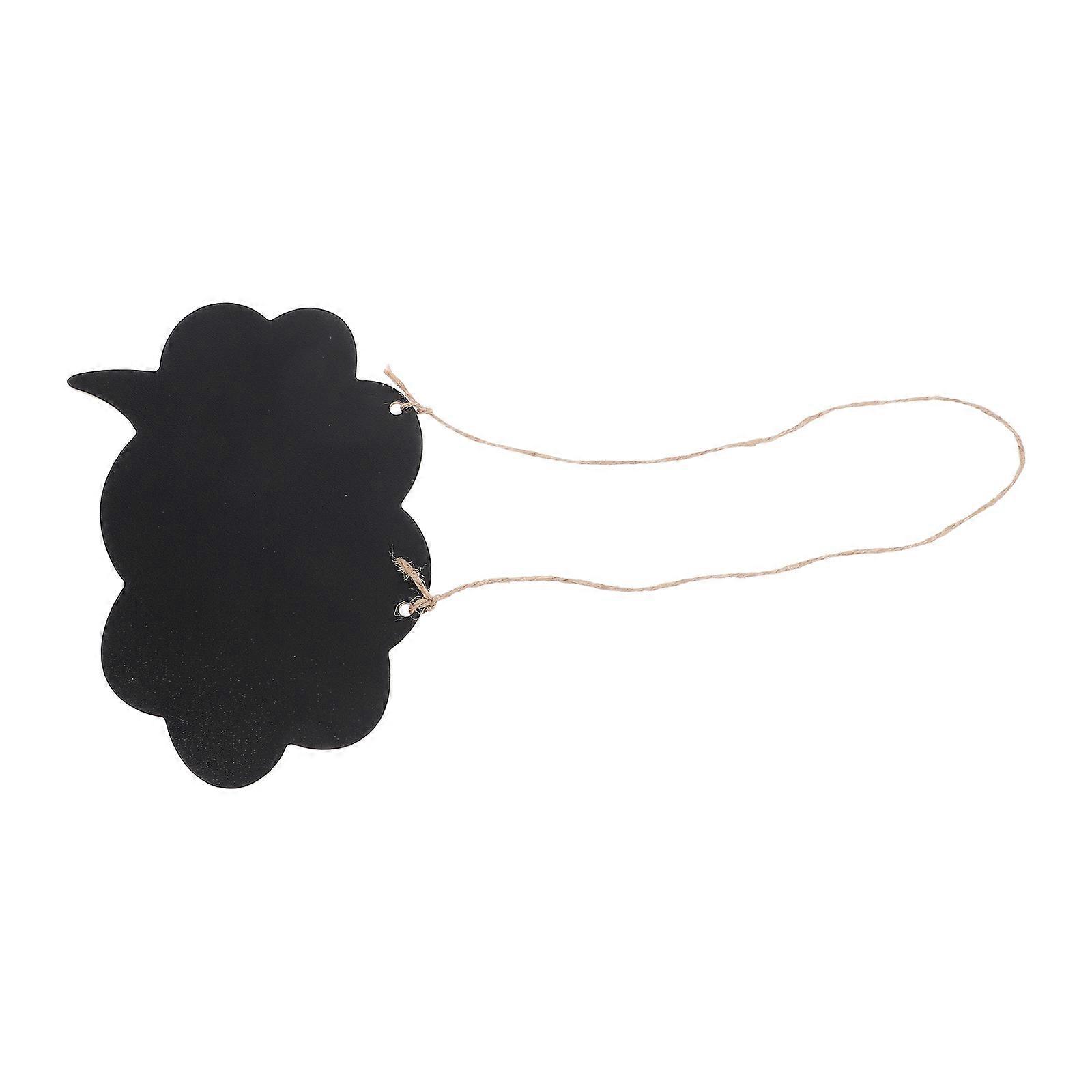 Hanging Note Blackboard Wooden Message Board For Cafes Double Sided Black 18.00X12.00X0.30cm 3Pcs