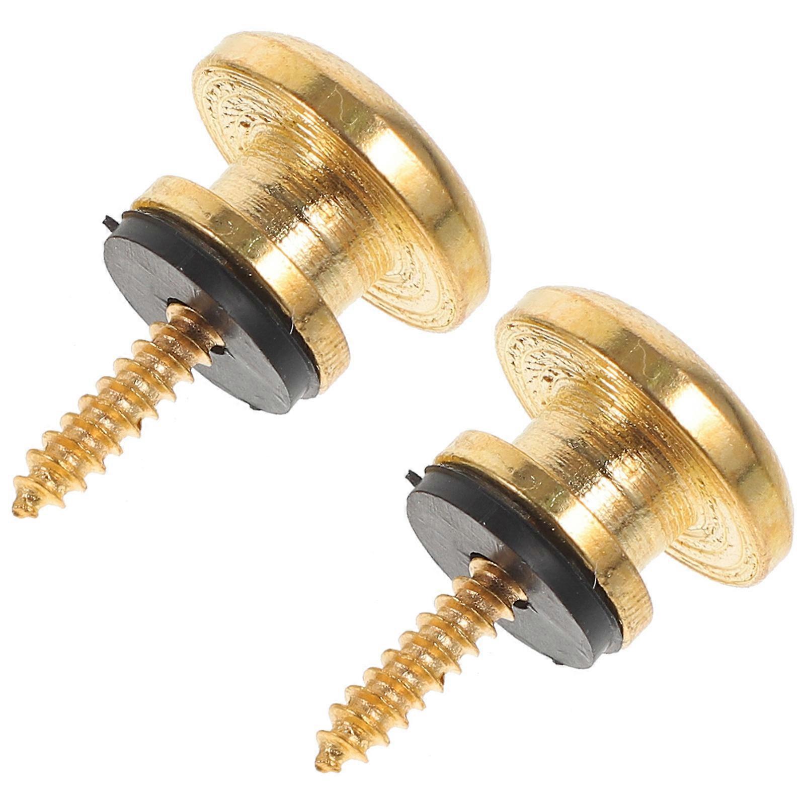 Rem Lås Knapp Gitarr Remfäste Slitstark Zink Alloy 2st För Elgitarr Basmusiker Gitarrister