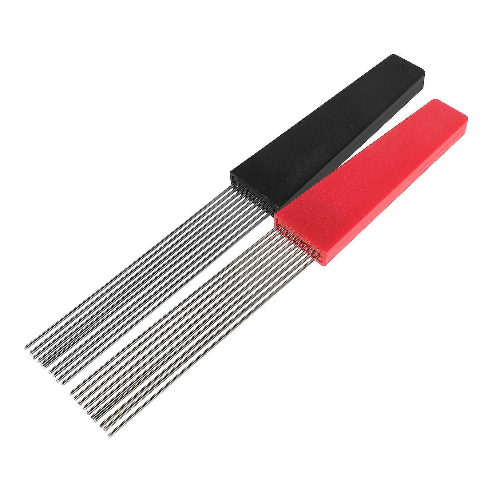 Ergonomic Grip Guiro Brush Kids On-the-Go Use Tool Assorted Color 10.6 1.5 0.6in Multifunctional 2Pcs