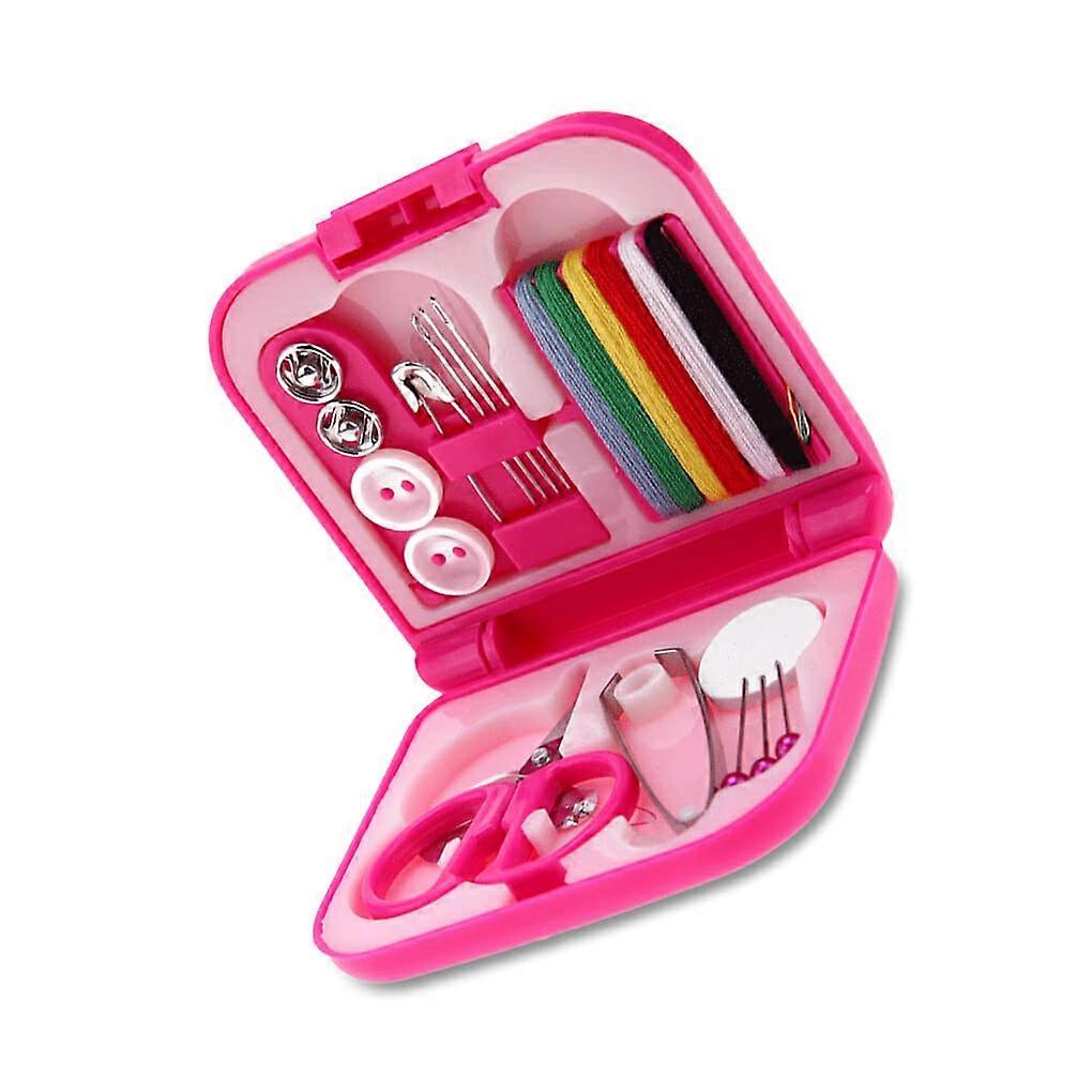 Näh-Aufbewahrungsbox Dustproof DIY Crafting Needle Case Storage Bag Scissors Thread Organizer Home in Rose Red