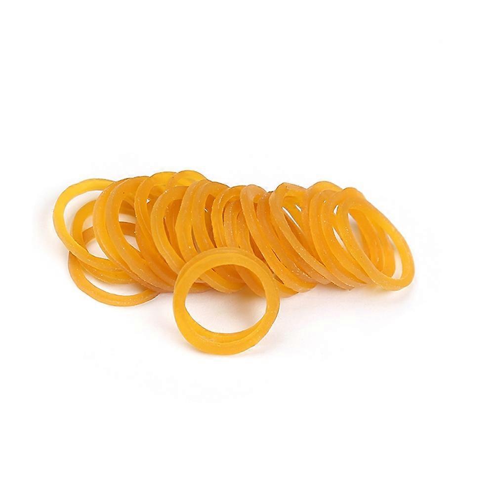 Strong Elastic Bands Natural Rubber Yellow 1.5x0.14cm Home Use Stretchable 100Pack