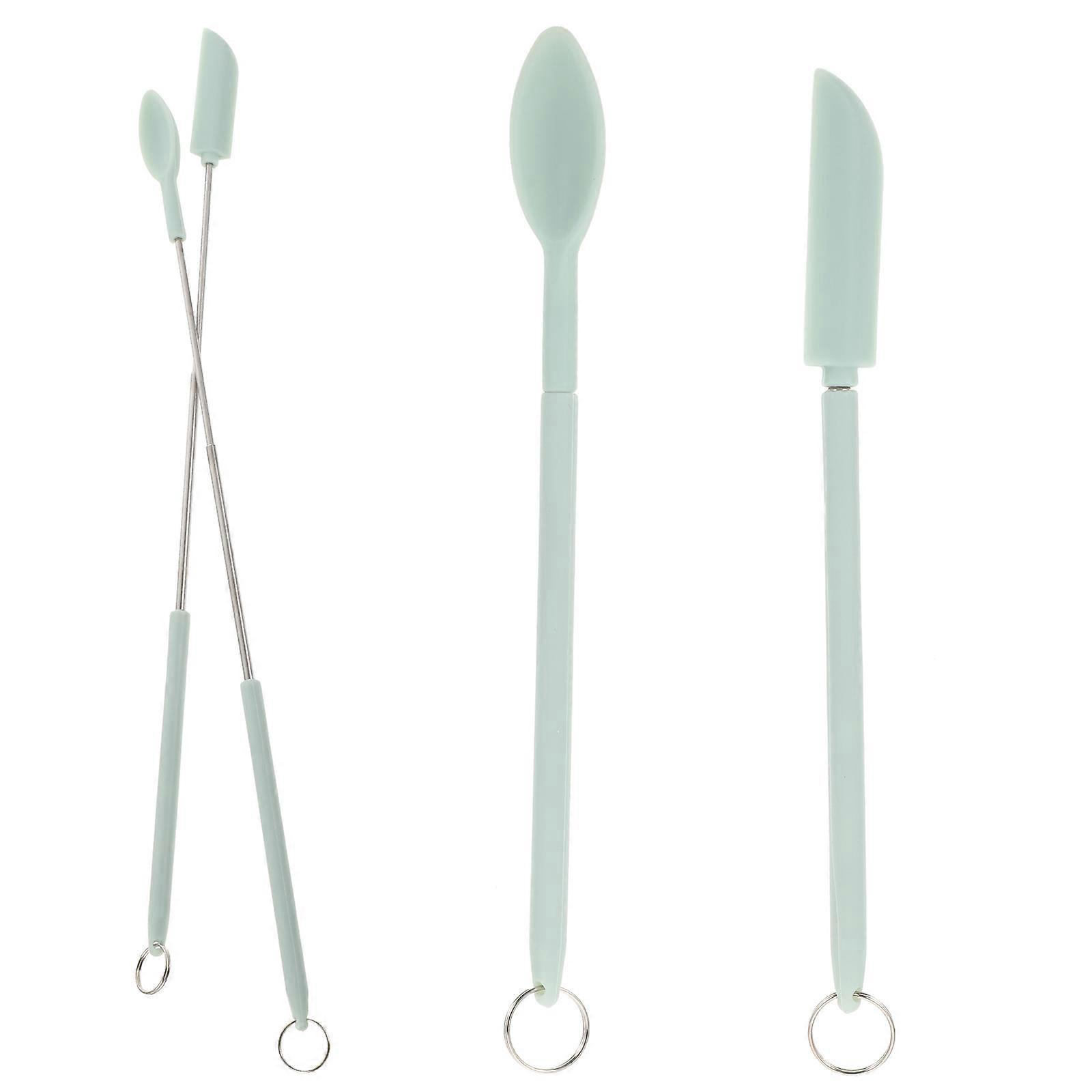 Makeup Spoon Mini Spatula Set Telescopic Handle Baking 1Set