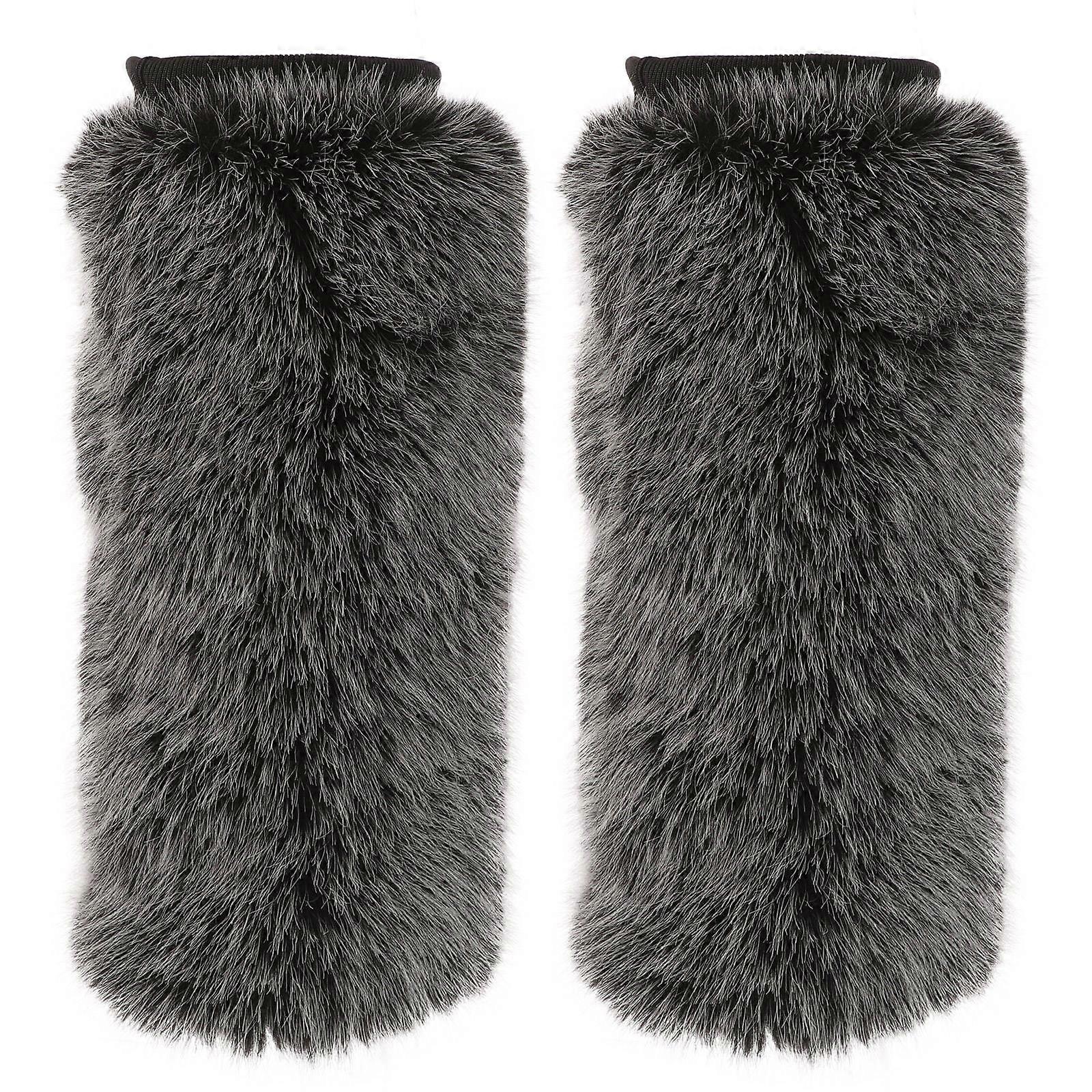 Furry Boot Cover Keep Warm Sock Cover Autumn Comfortable Fluffy Material 1 Pair