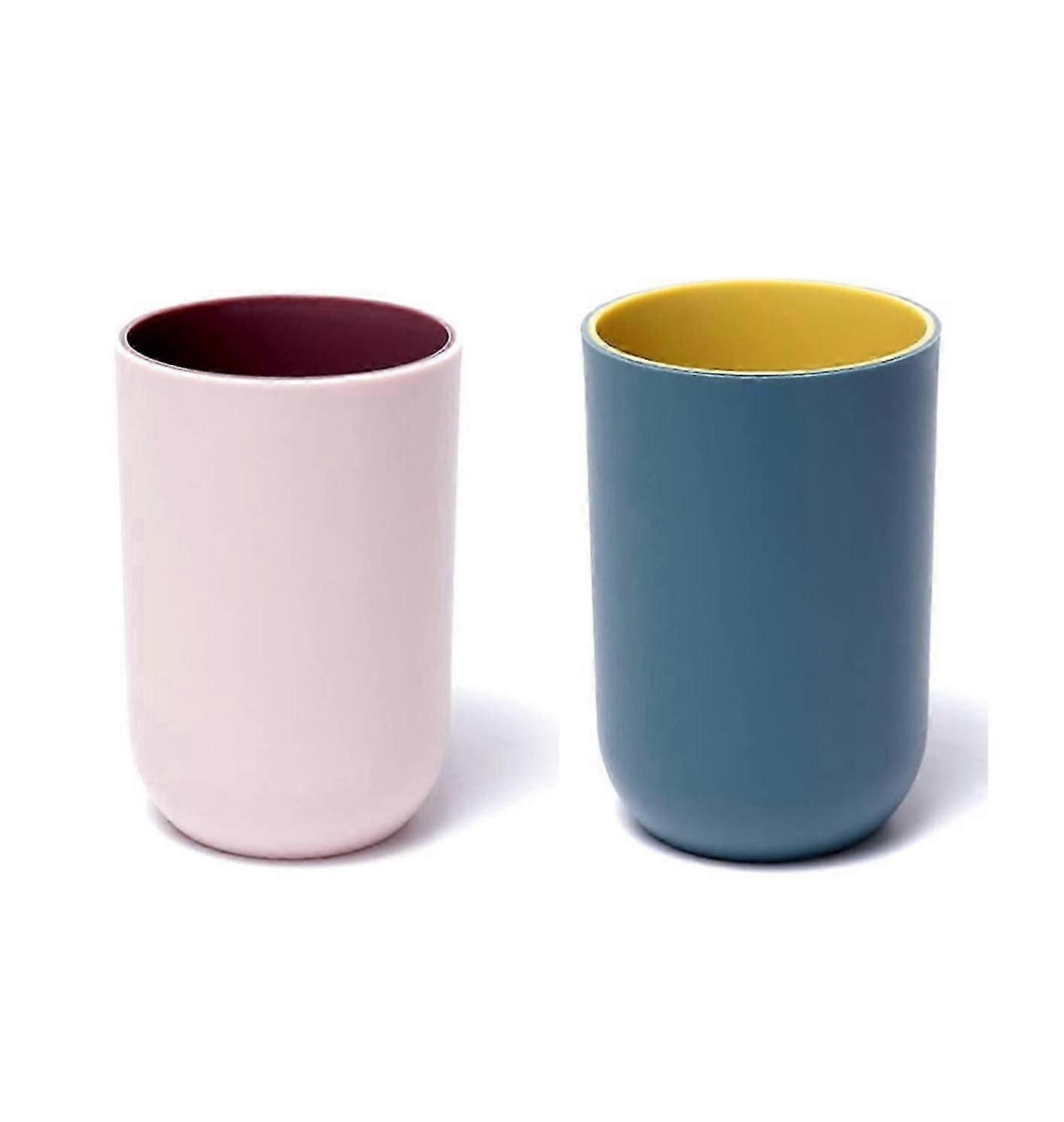 Plastkoppar, 2 pack tandborstkoppar Munvattenkoppar Resor Munvatten koppar Cloud Pattern Design