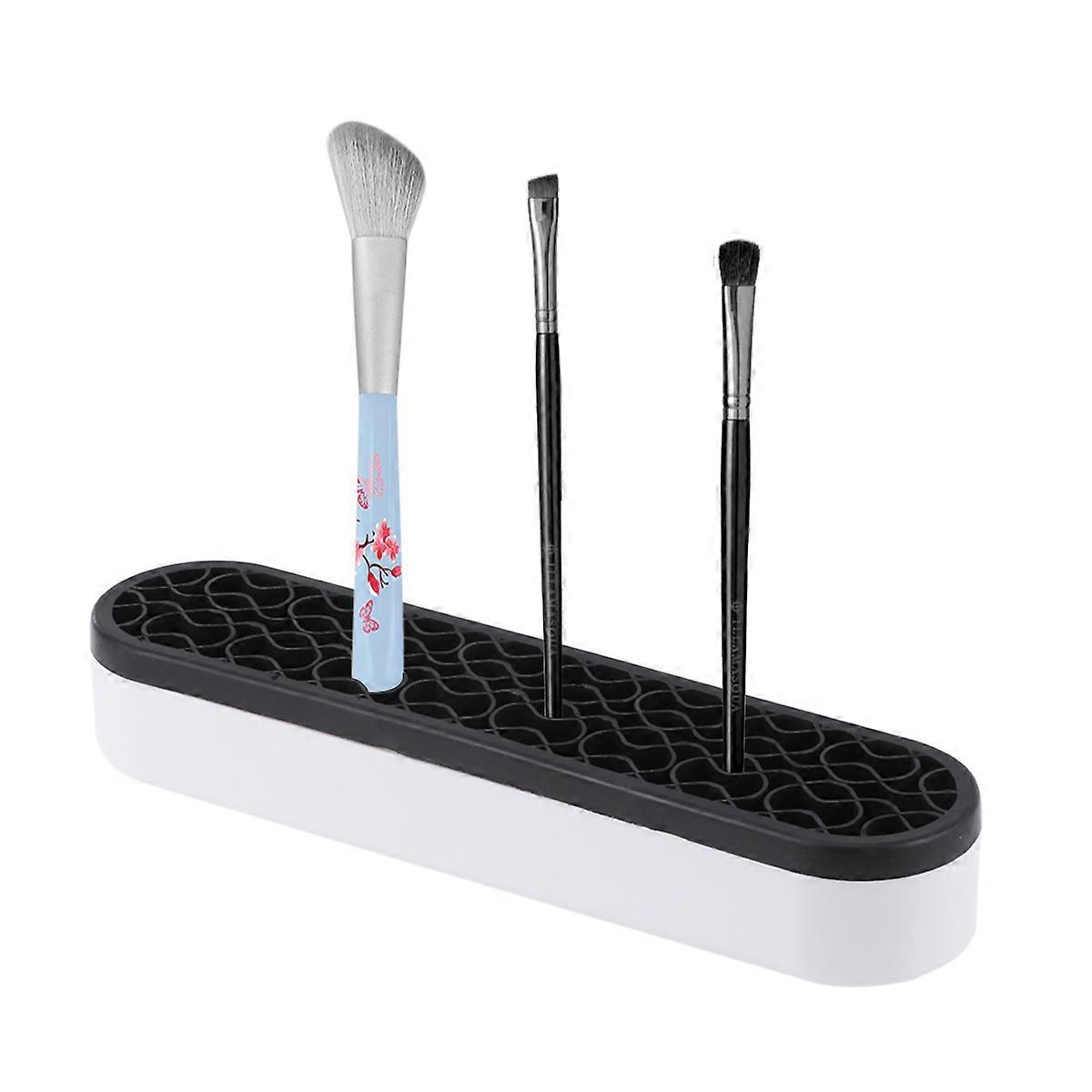 Makeup Brush Drying Rack Organizer Black 21x3.5x4.9cm Displaying 1Pack