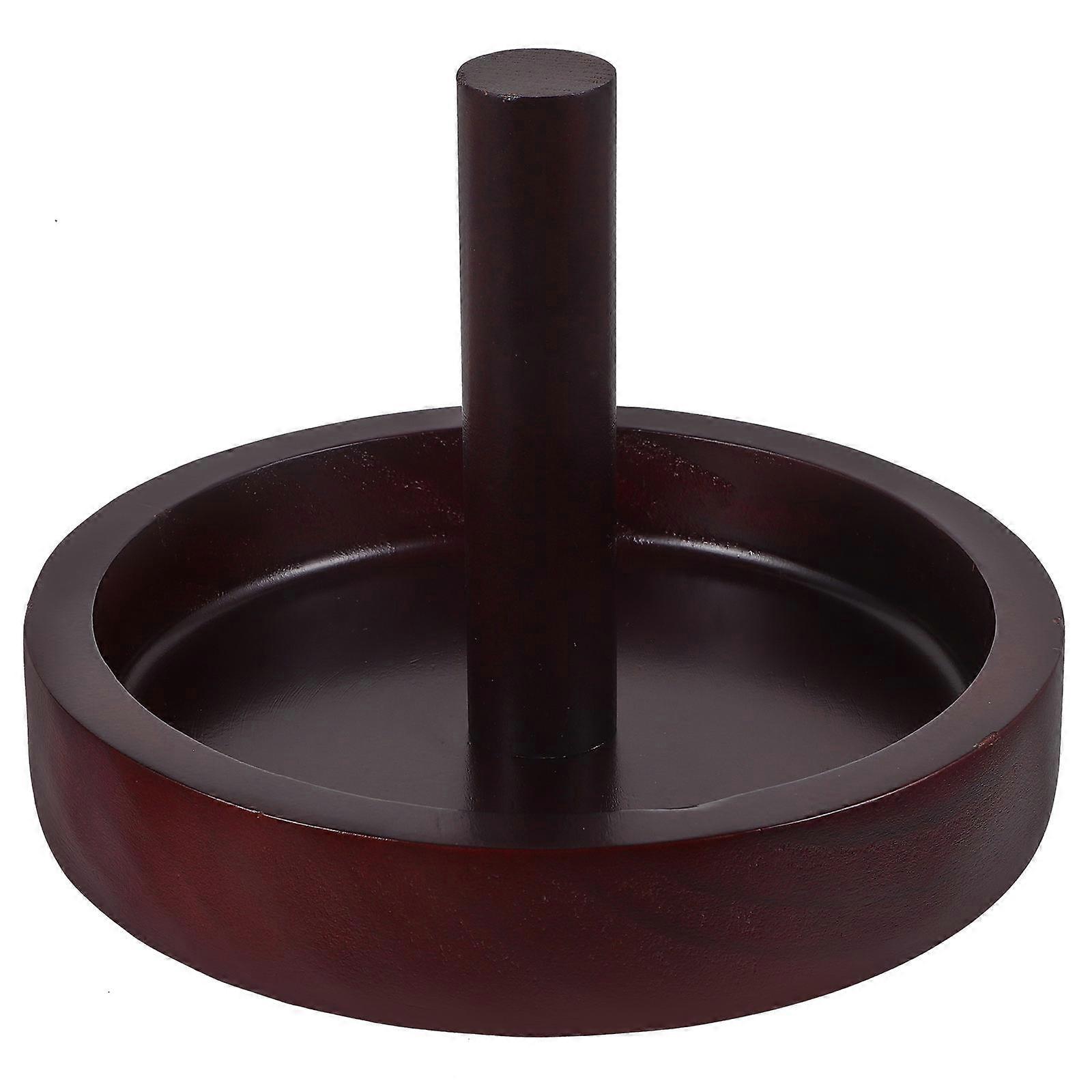 Cue Chalk Holder Billiard Wooden Pool Table Chalk Storage Appearance Dark Brown 6.7×6.7×5.5in 1Pack