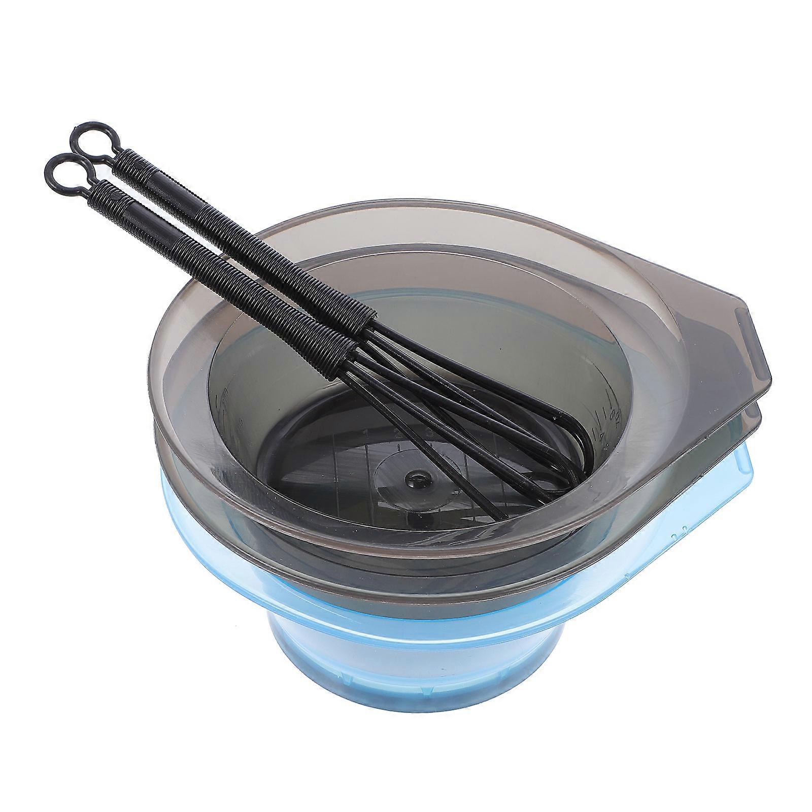 Hair Dye Brush Set with Mixing Bowl and Stirring Stick for Salon Use Assorted Color Plastic 2 Piece