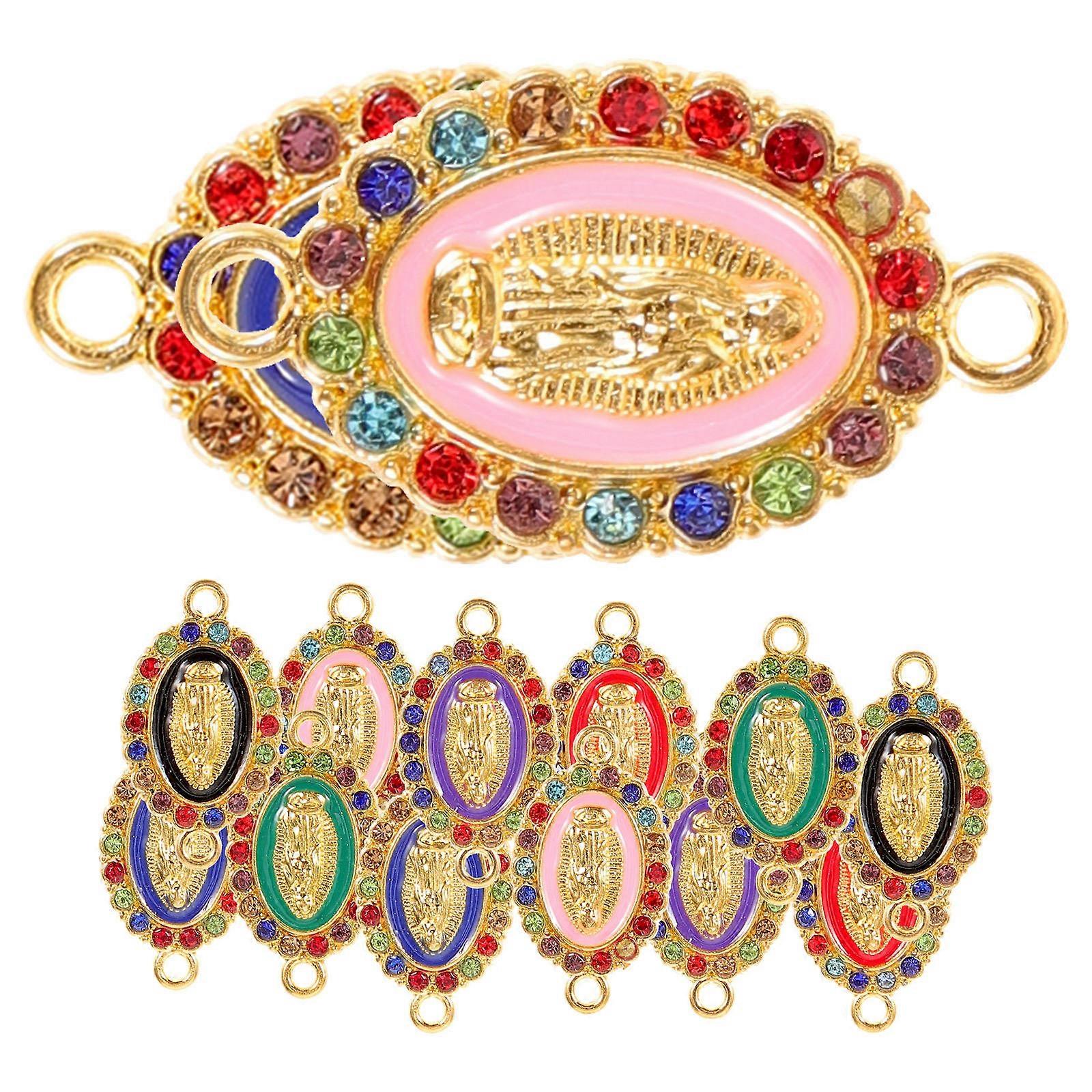 Pendants Virgin Pendant Bulk Assorted Color Crystal Necklace For Women Religious Events 24Pcs