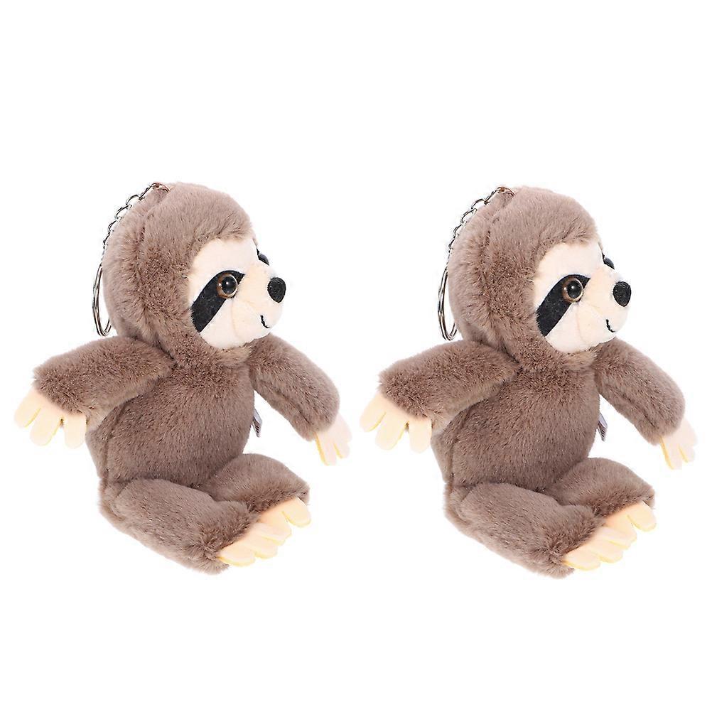 Cute Plush Sloth Keychain Stuffed Animal Backpack Charm Soft Pendant with Realistic Design Gift Accessory for Purses and Keys