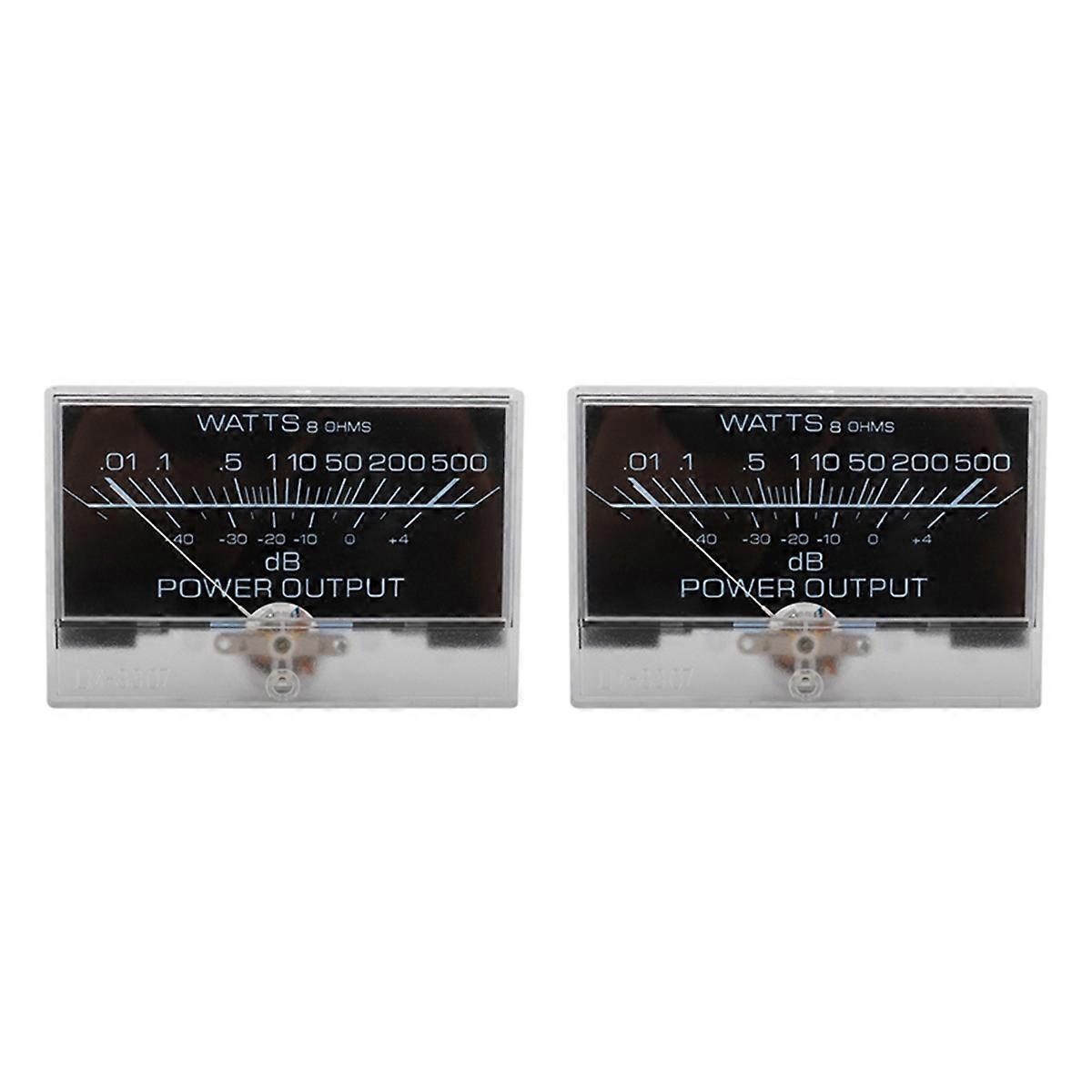 2X 12-16V VU Meter Analog Panel Audios Level Meter Blue Backlights No Need Driver